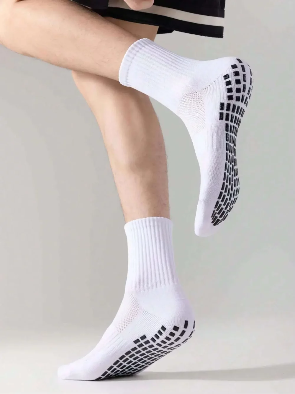 5pairs Custom Embroidered Football Soccer Socks - Personalized Anti-Slip Grip Sports Socks - Image 5